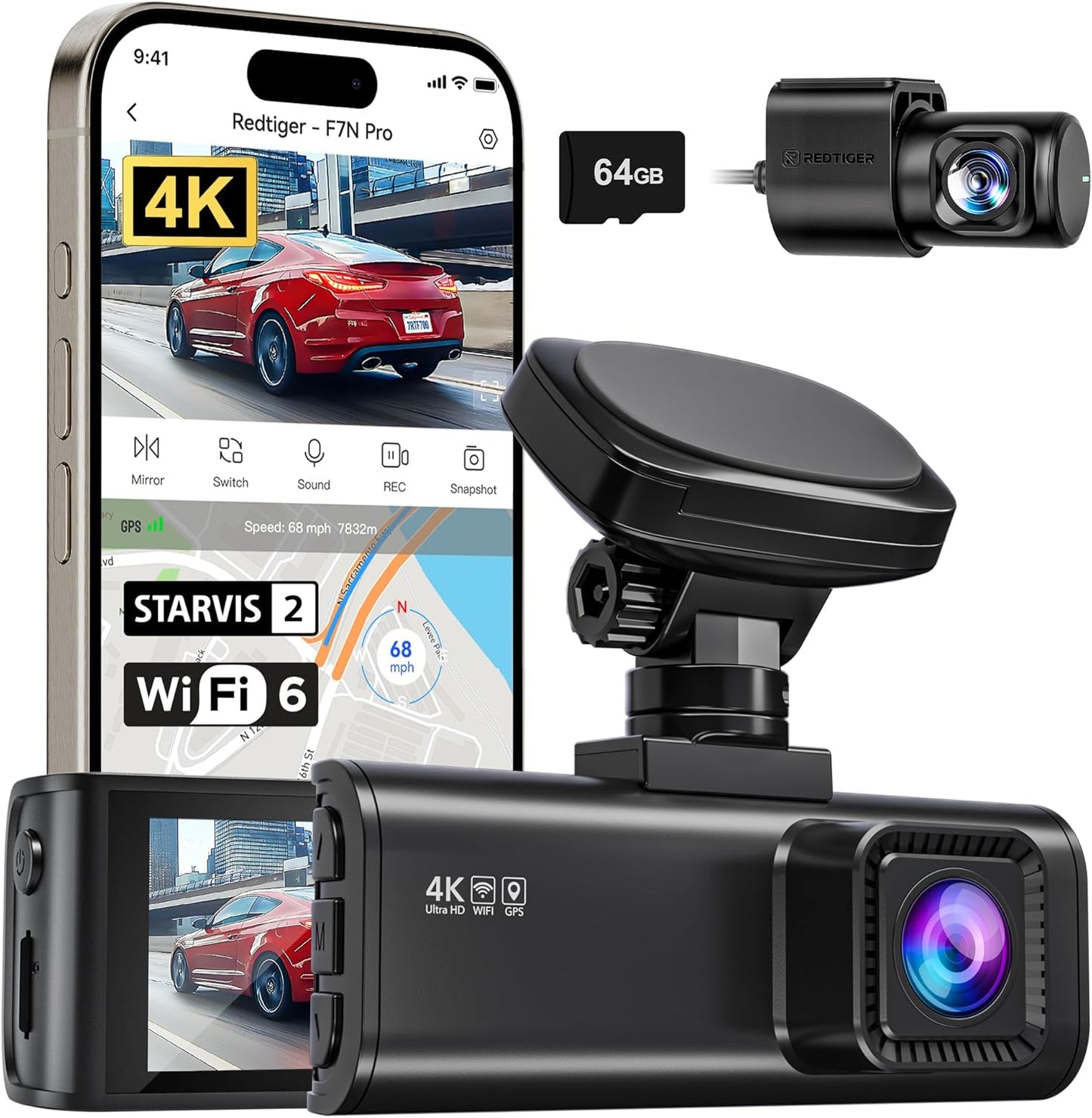 Camara Para Carro 3 En 1 con Visión Nocturna