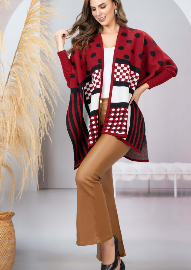 RUANA TEJIDA EN HILO DAMA