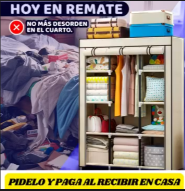 ARMARIO DE ROPA PORTATIL 3 CUERPOS