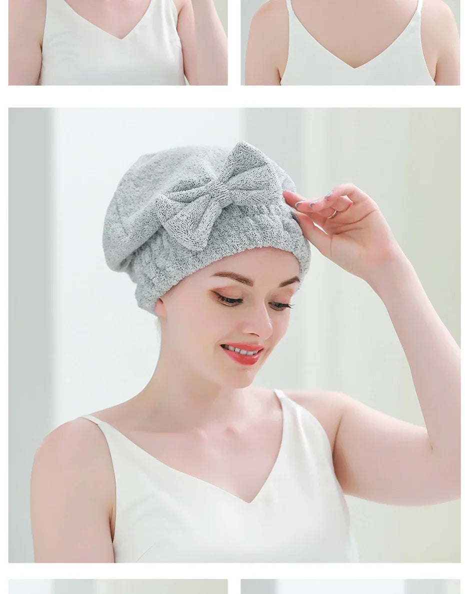 GORRO DE CABELLO SECADO RÁPIDO SET X 2