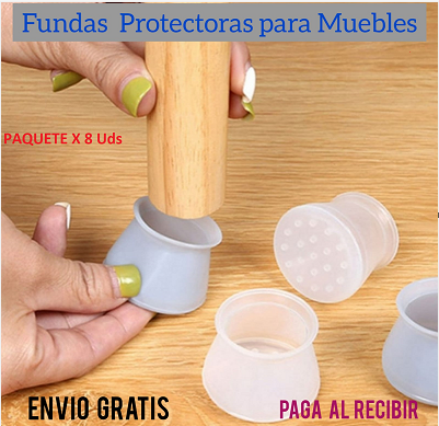 NUEVAS FUNDAS PROTECTORAS PARA MUEBLES EN SILICONA ( PAQUETE X 8 )