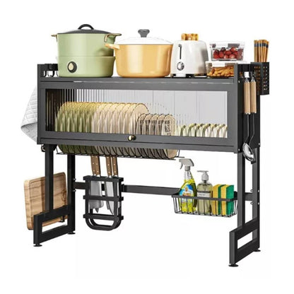 ESCURRIDOR ORGANIZADOR DE PLATOS CON TAPA