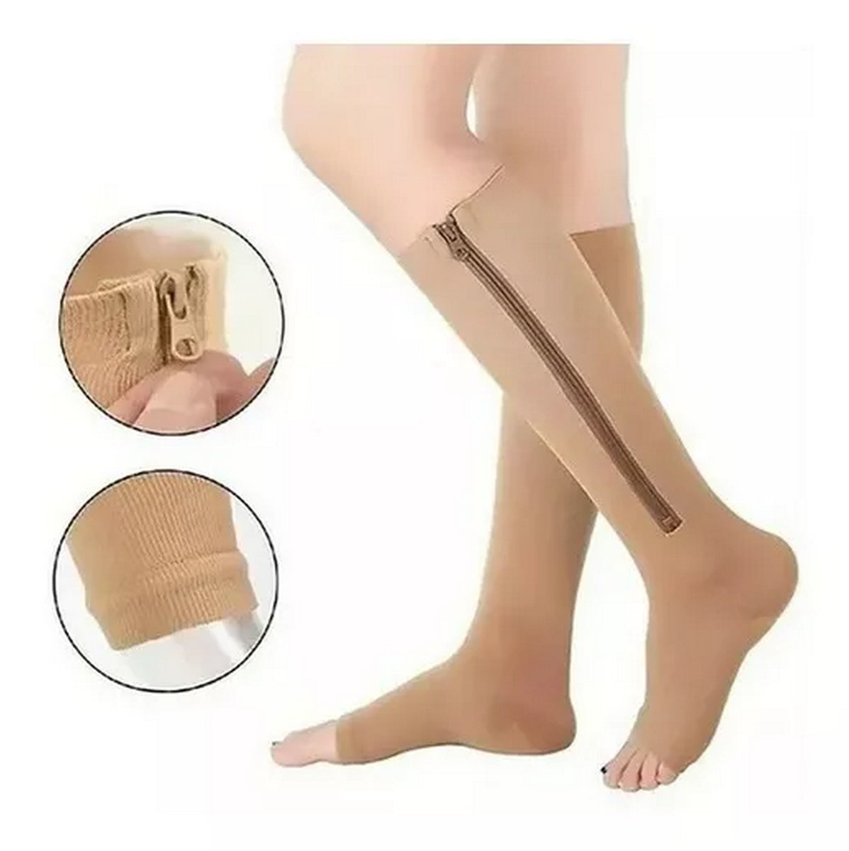 MEDIAS DE COMPRENSION ANTI-VARICES CON CIERRE