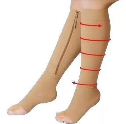 MEDIAS DE COMPRENSION ANTI-VARICES CON CIERRE