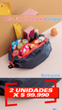 NUEVO BOLSO ENROLLABLE PARA COMPRAS