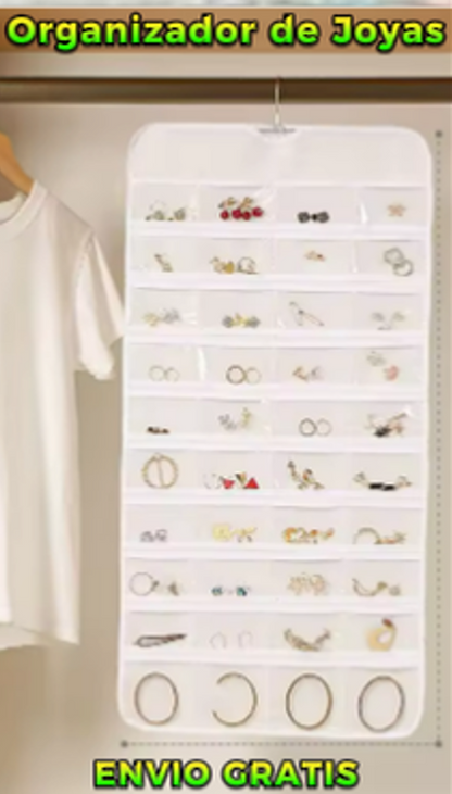ORGANIZADOR DE JOYAS COLGANTE DOBLE CARA