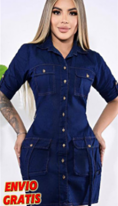 VESTIDO JEANS CAMUFLADO