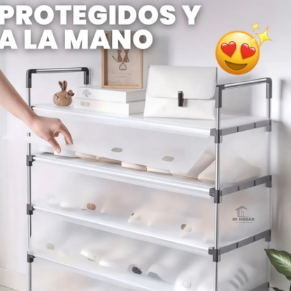 ZAPATERO 6 NIVELES CON TAPA + DE 18 PARES