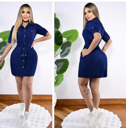 VESTIDO DE JEAN FLOR