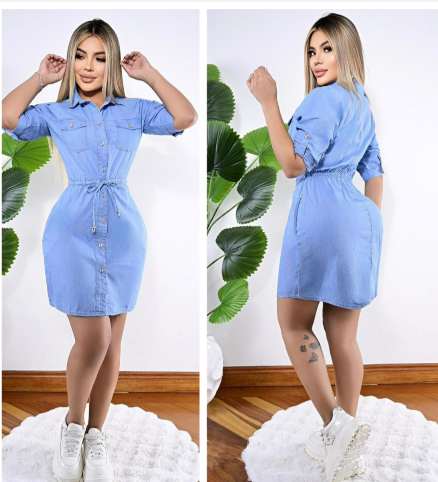 VESTIDO DE JEAN FLOR