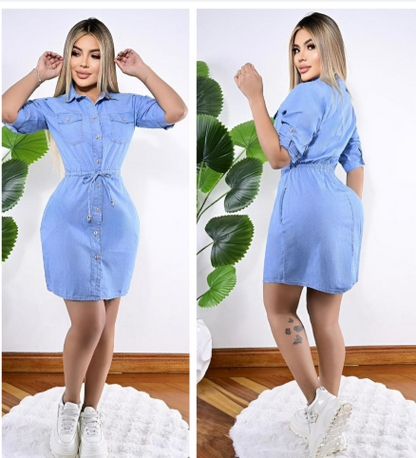 VESTIDO DE JEAN FLOR