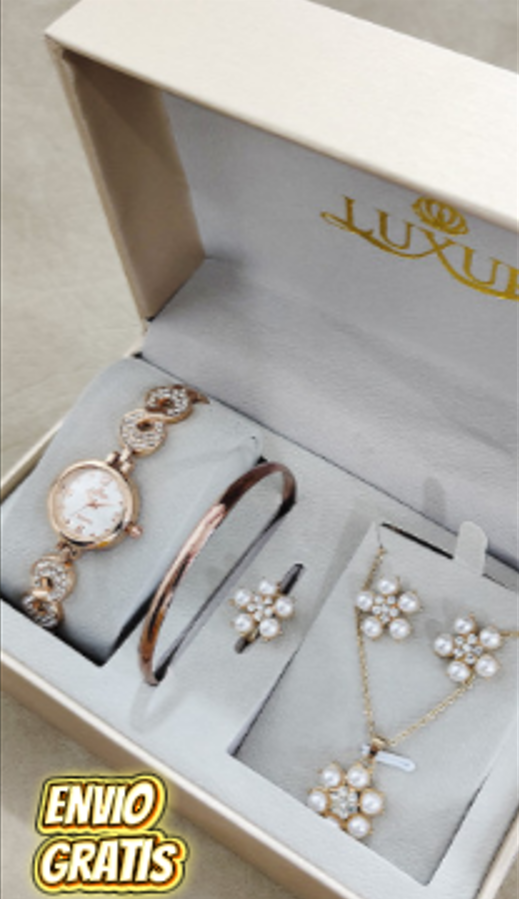 RELOJ DAMA + ACCESORIOS