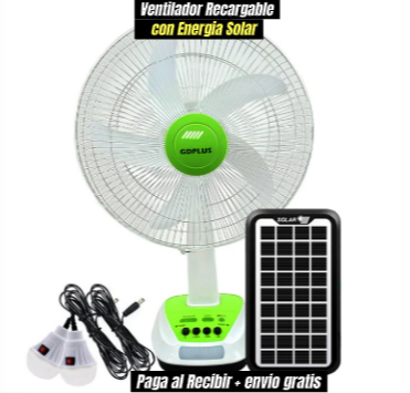 VENTILADOR PORTATIL SOLAR