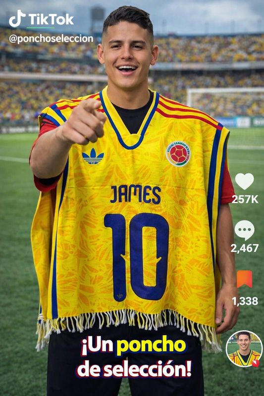 PONCHO SELECCION COLOMBIA PONCHO QUE SE NOTE DE DÓNDE ERES