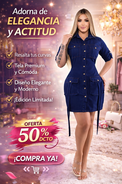 VESTIDO JEANS CAMUFLADO