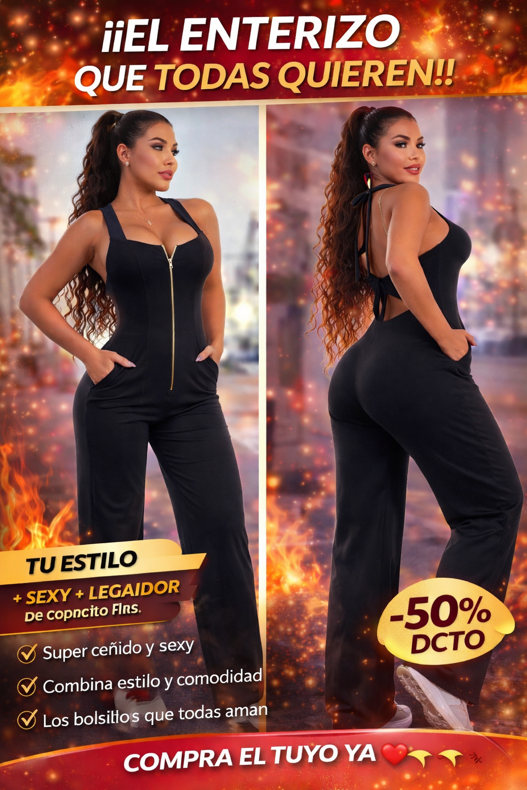 ENTERIZO CARGO PARA MUJER COMODIDAD Y ESTILO EN UNA SOLA PRENDA