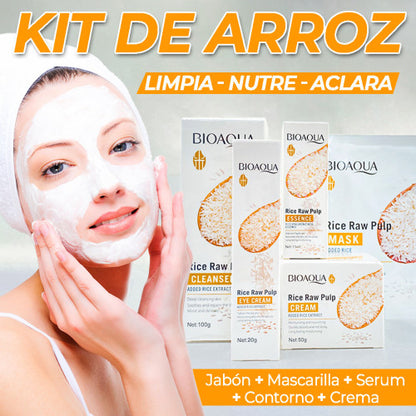 NUEVO KIT RUTINA FACIAL DE ARROZ X5