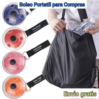 NUEVA BOLSA  ENROLLABLE PORTATIL PARA COMPRAS