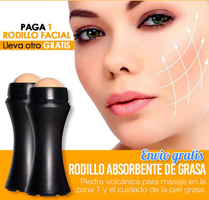 NUEVO RODILLO VOLCANICO FACIAL ELIMINA GRASA X2 UNID.