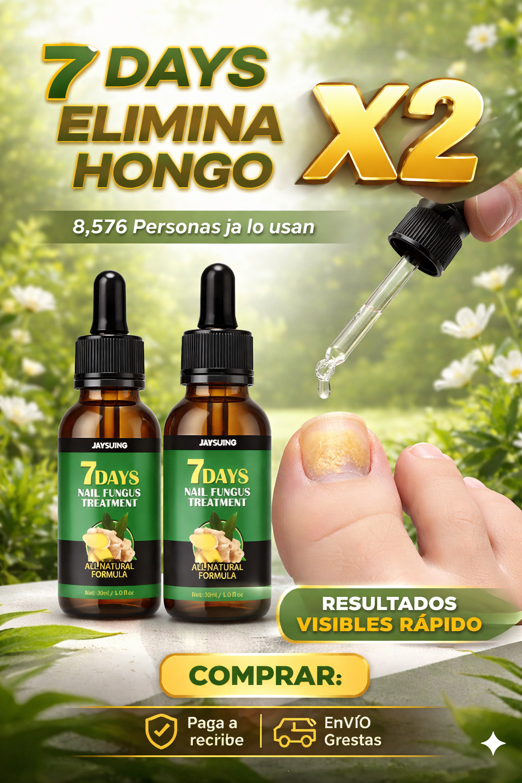 Eliminador de  Hongos en 7 Días Original lleva 2 x  Valor de 1