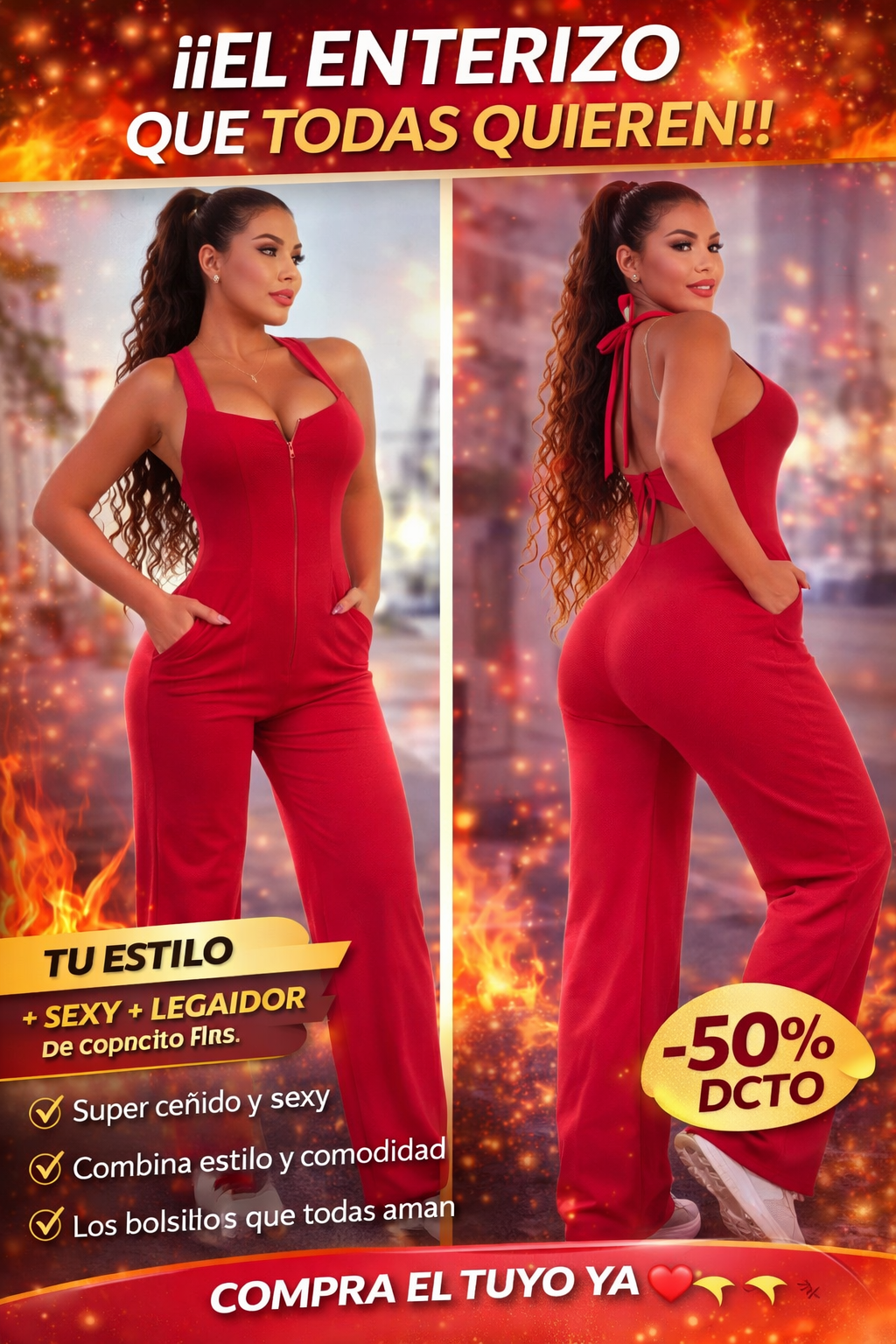 ENTERIZO CARGO PARA MUJER COMODIDAD Y ESTILO EN UNA SOLA PRENDA